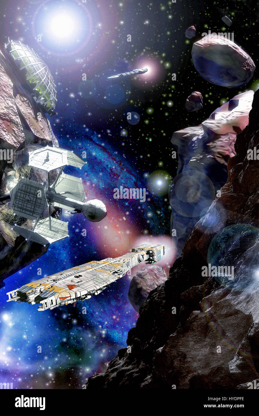 science fiction illustration 3D render Stock Photo - Alamy