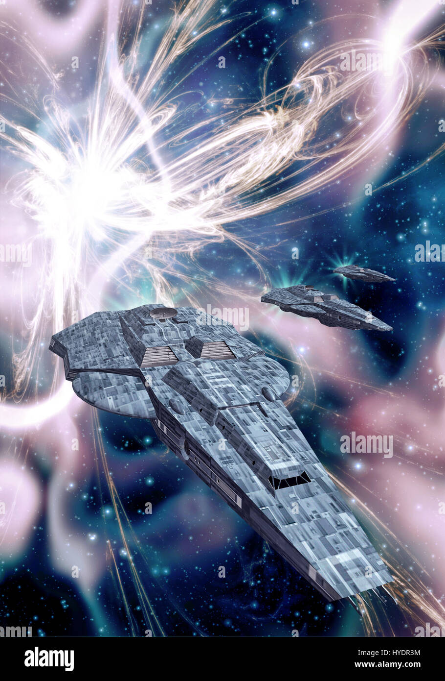 science fiction illustration 3D render Stock Photo - Alamy