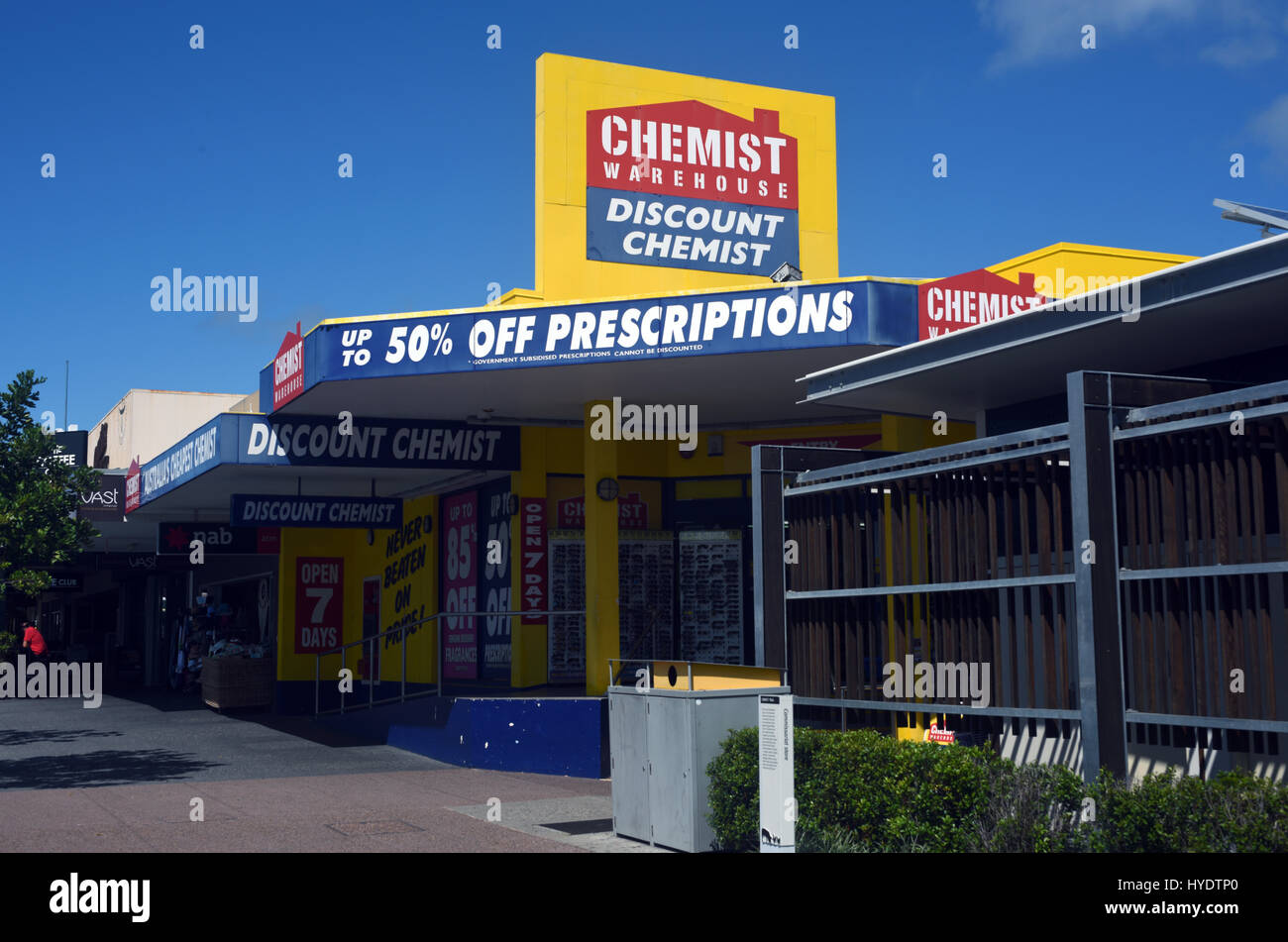 Redcliffe, Queensland, Australia: Chemist Warehouse discount pharmacy retail store Stock Photo