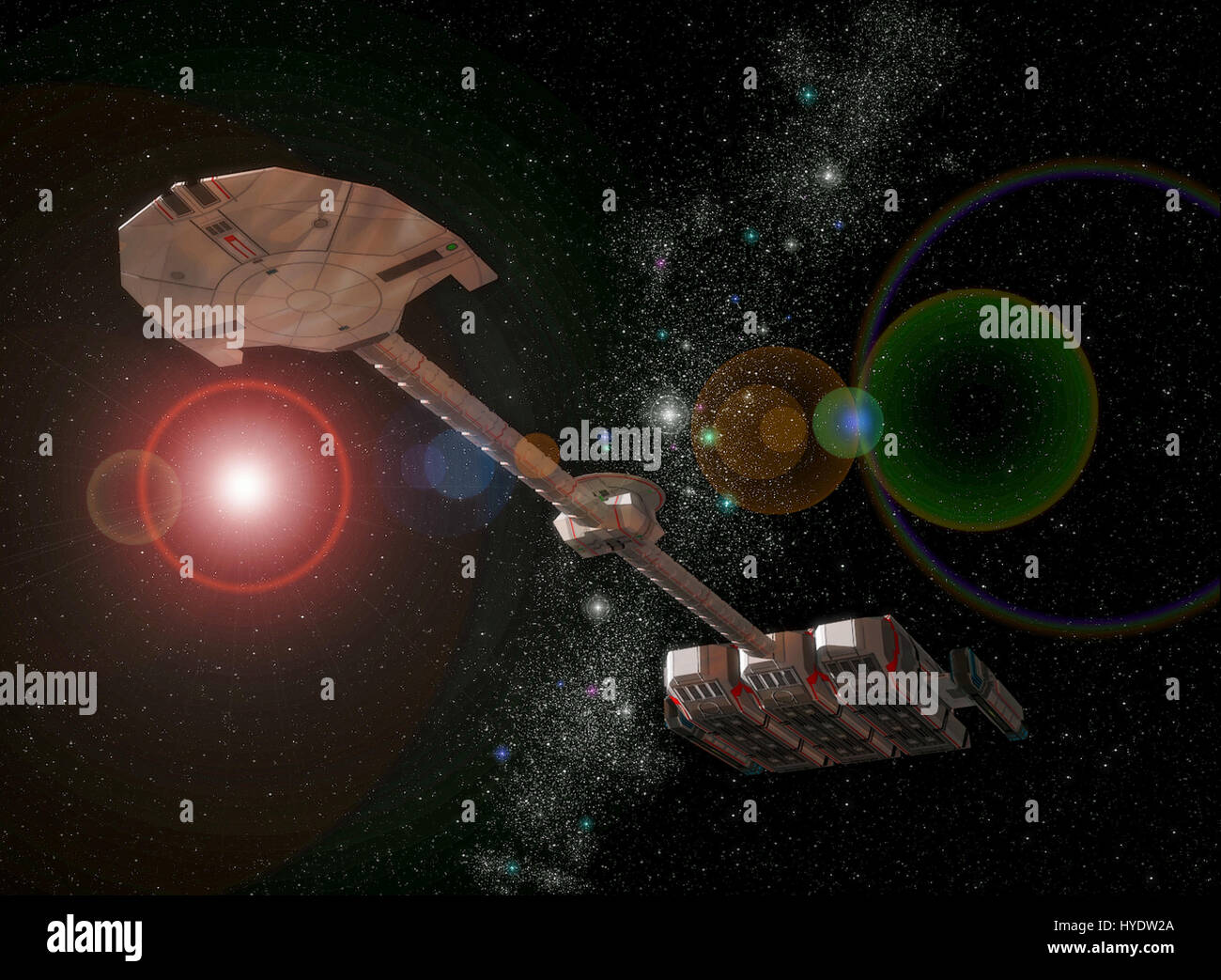science fiction illustration 3D render Stock Photo - Alamy