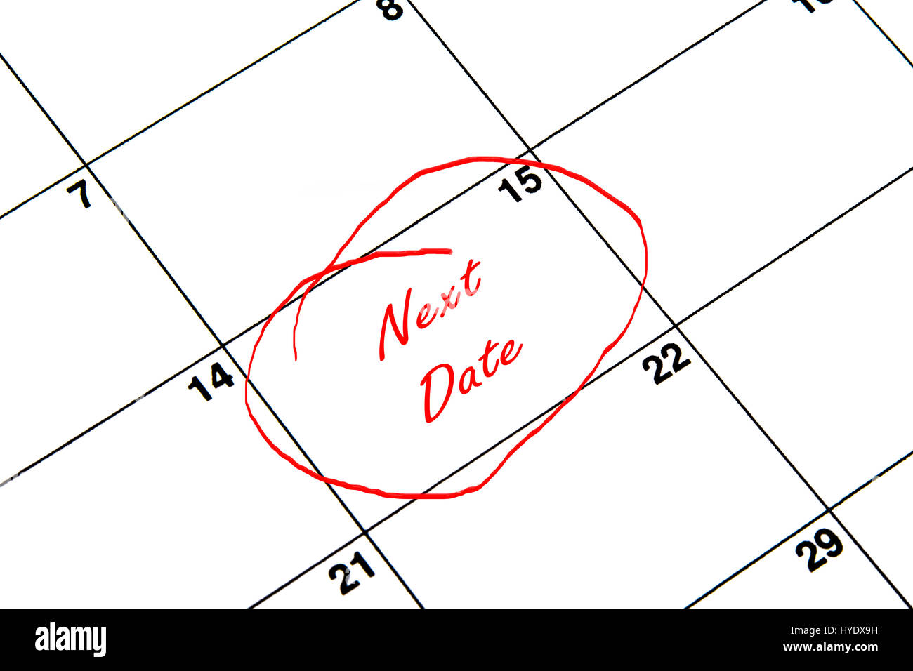 Calendar date circled hires stock photography and images Alamy