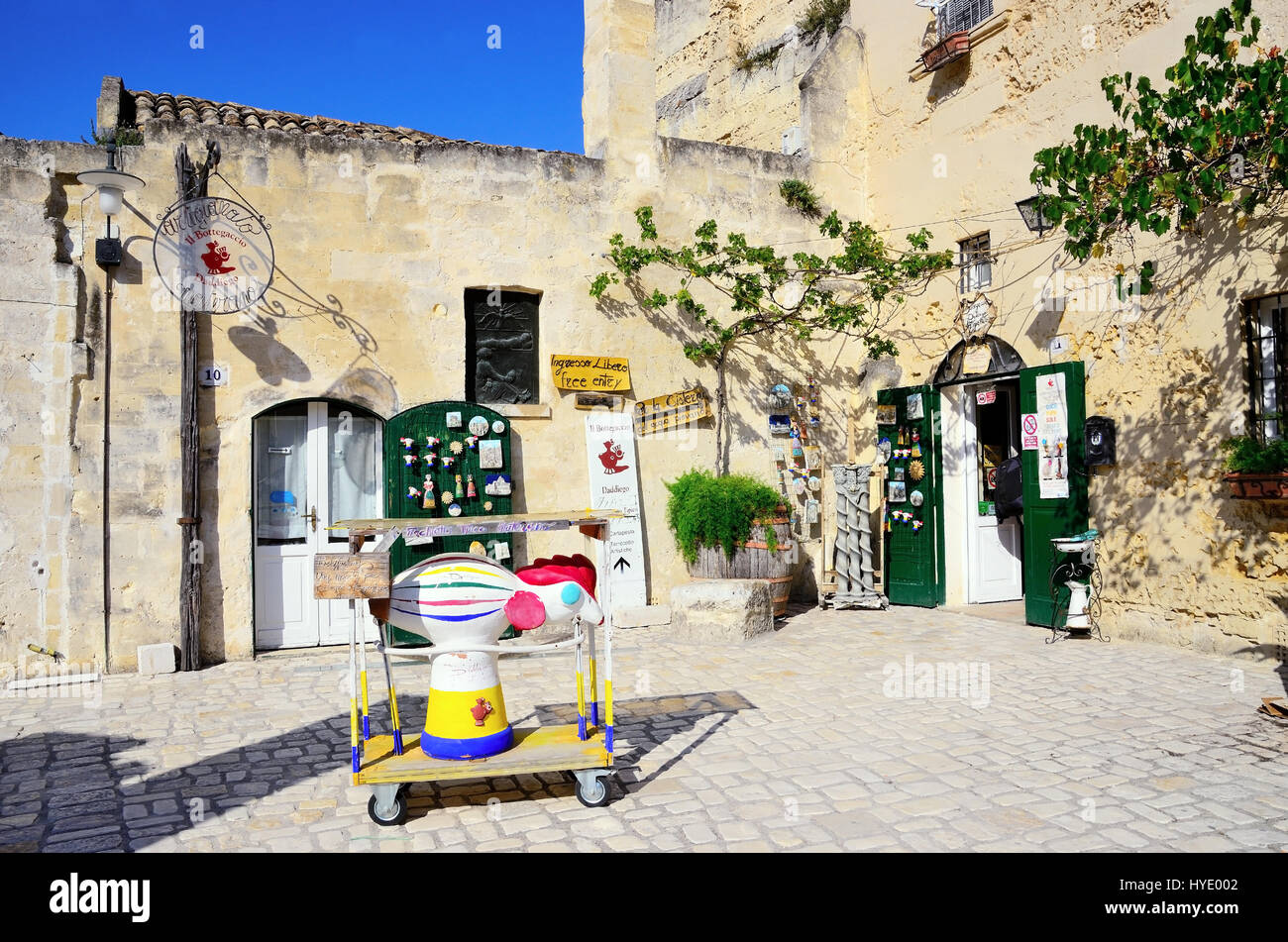 -crafts and sale of local products Lucan- August 20 2016 Matera,  Italy Stock Photo