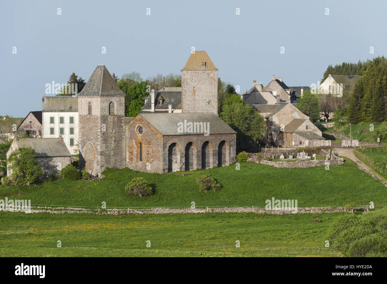 France, Aveyron, Aubrac plateau, Aubrac village Stock Photo Alamy