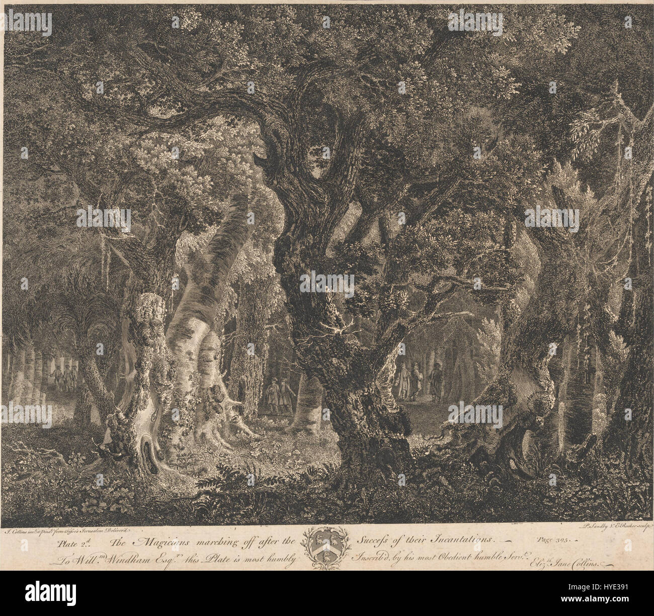 Edward Rooker This artwork by Edward Rooker depicts magicians marching after the ...