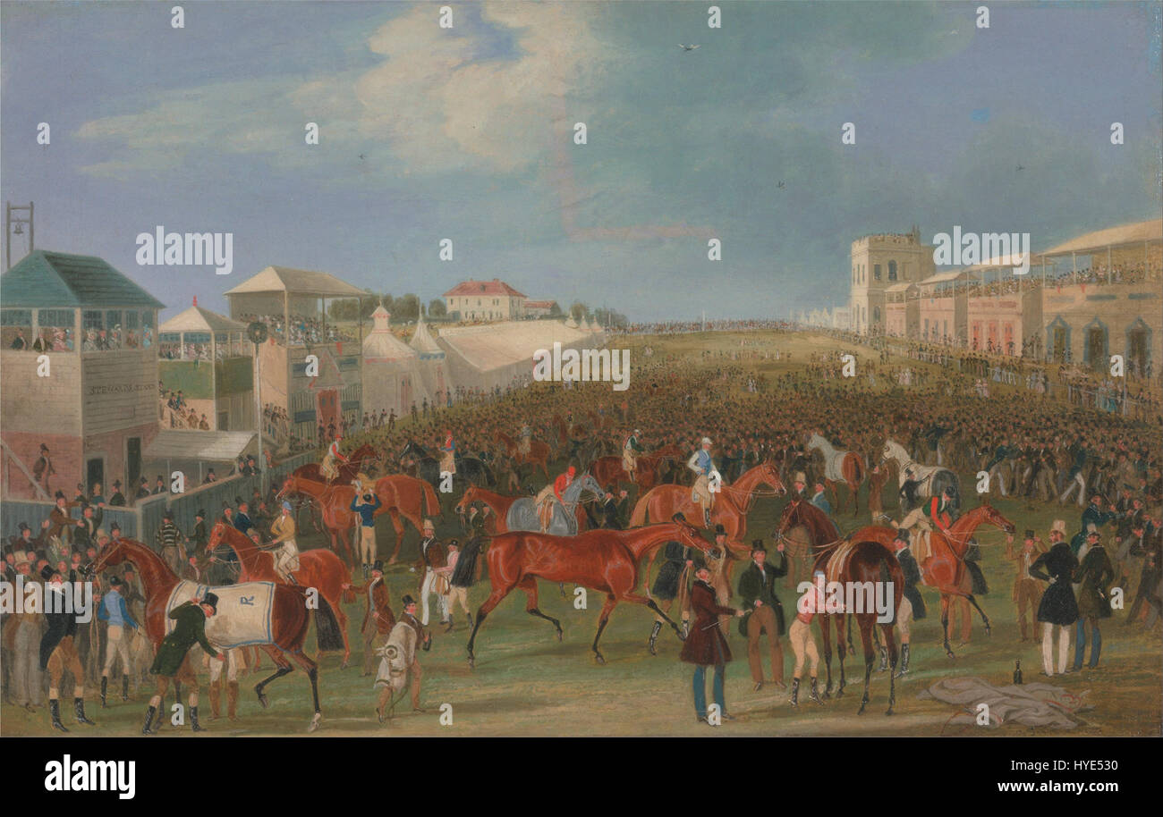 'The Race Over' by James Pollard captures a dynamic moment at the Epsom ...