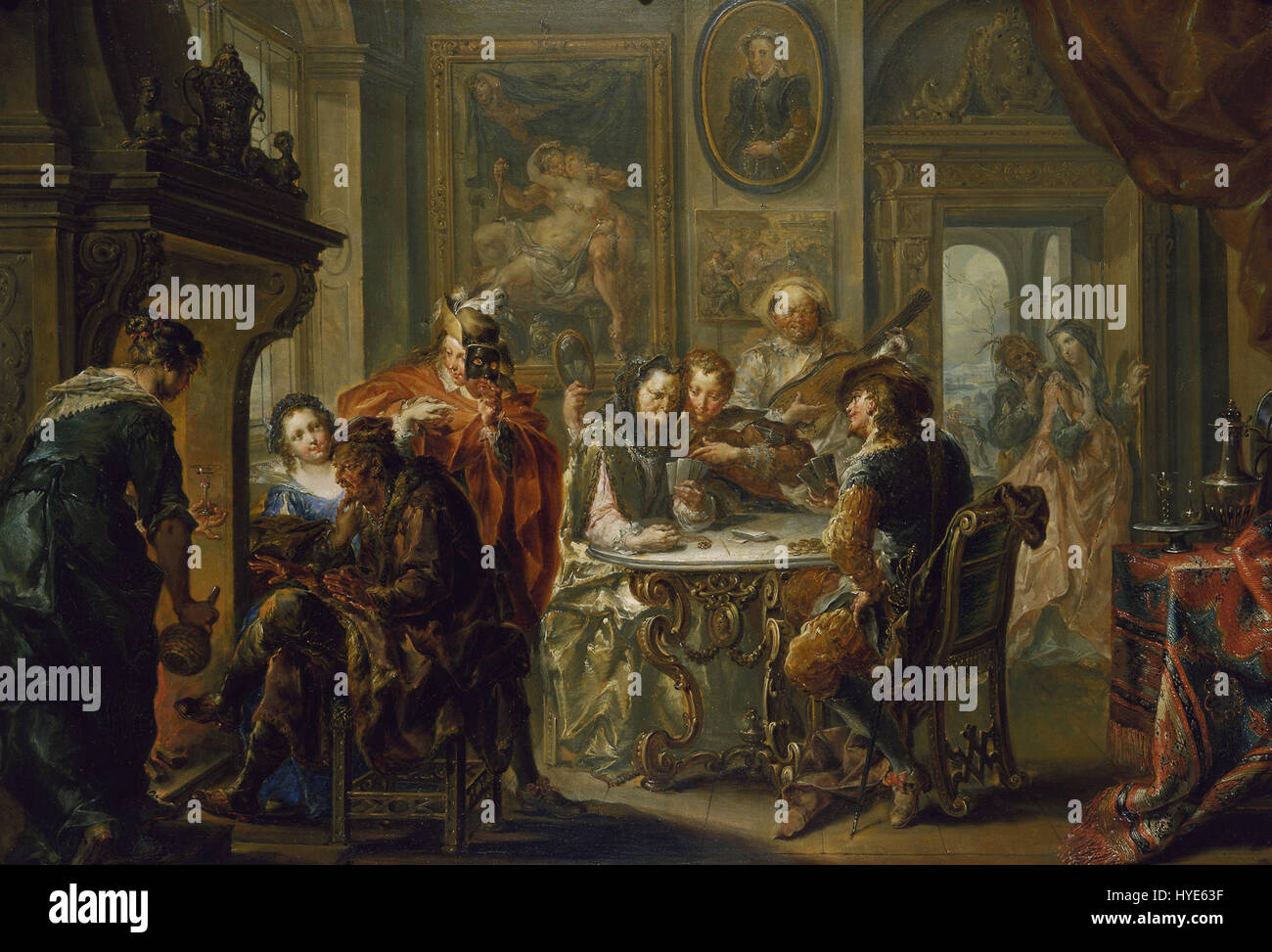 Johann Georg Platzer   Winter (aus der Folge Die Freuden der Jahreszeiten) Stock Photo