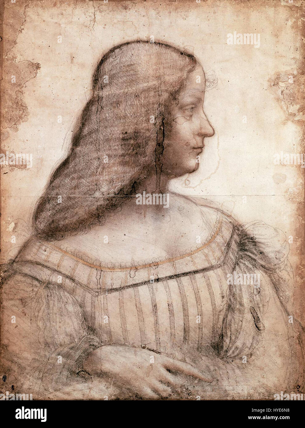 Leonardo da Vinci, Portrait of Isabella d'Este Stock Photo - Alamy