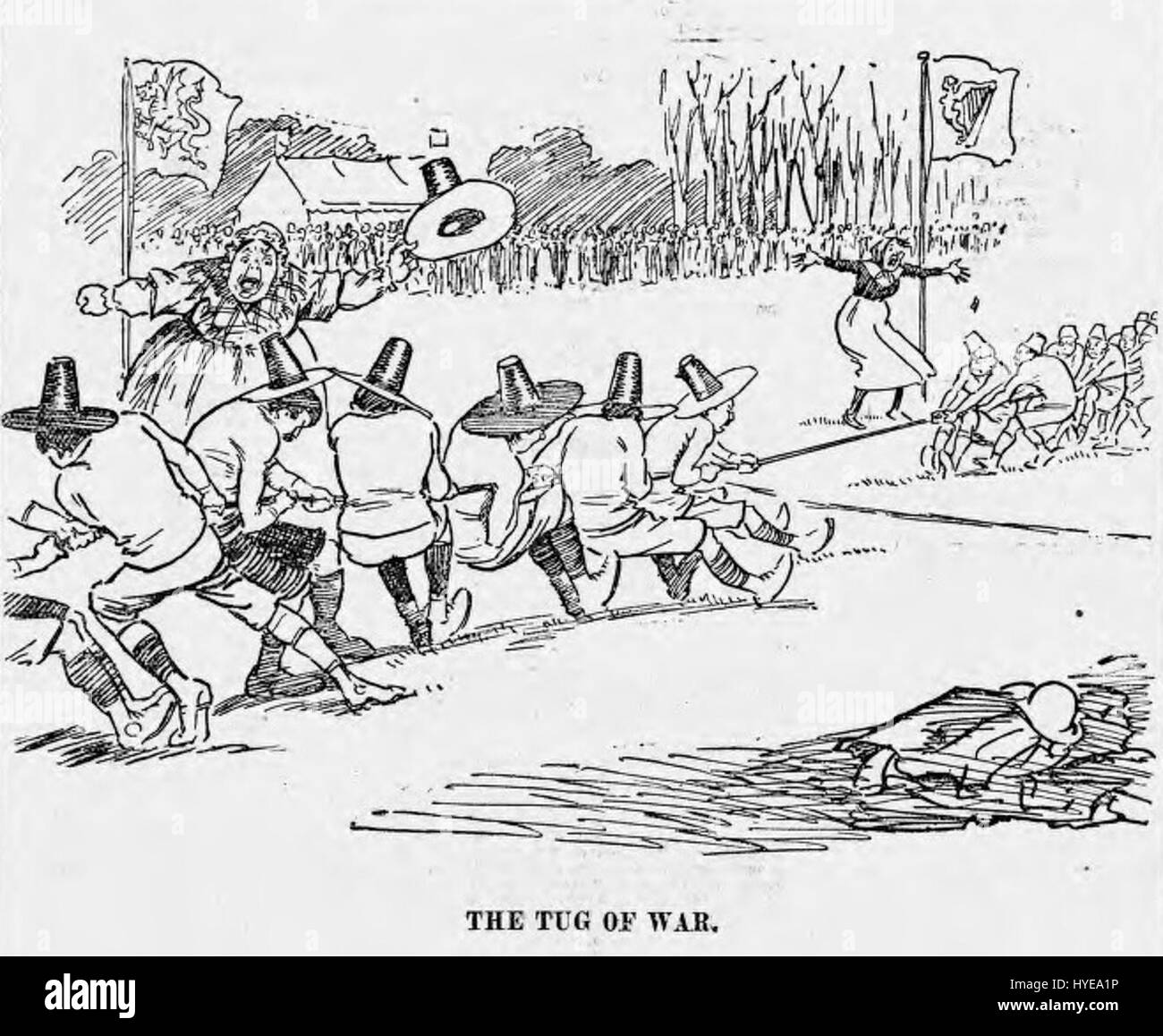 The Tug of War JM Staniforth Stock Photo Alamy