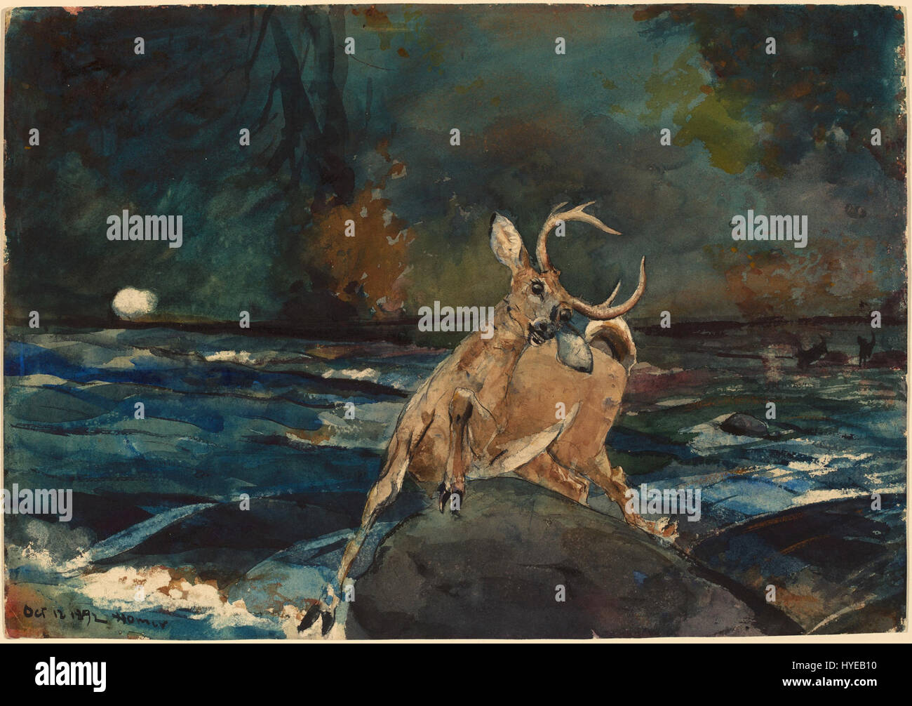 Winslow Homer A Good Shot, Adirondacks Stock Photo Alamy