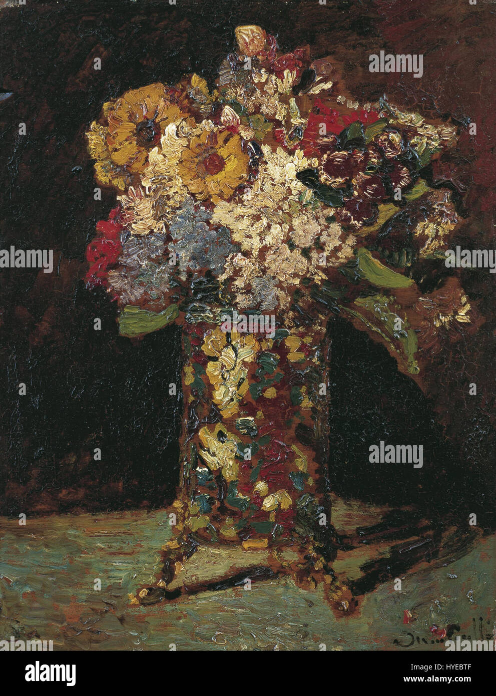 Adolphe Monticelli's flower still life captures the beauty