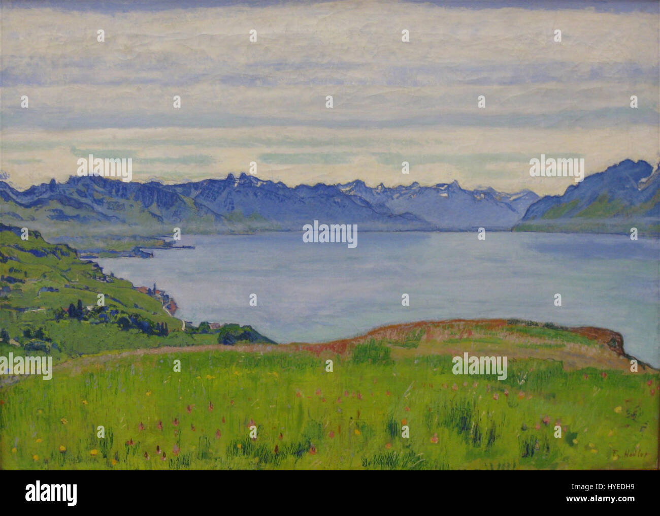 Ferdinand Hodler, Landschaft am Genfer See, um 1906, Neue Pinakothek Muenchen 1 Stock Photo