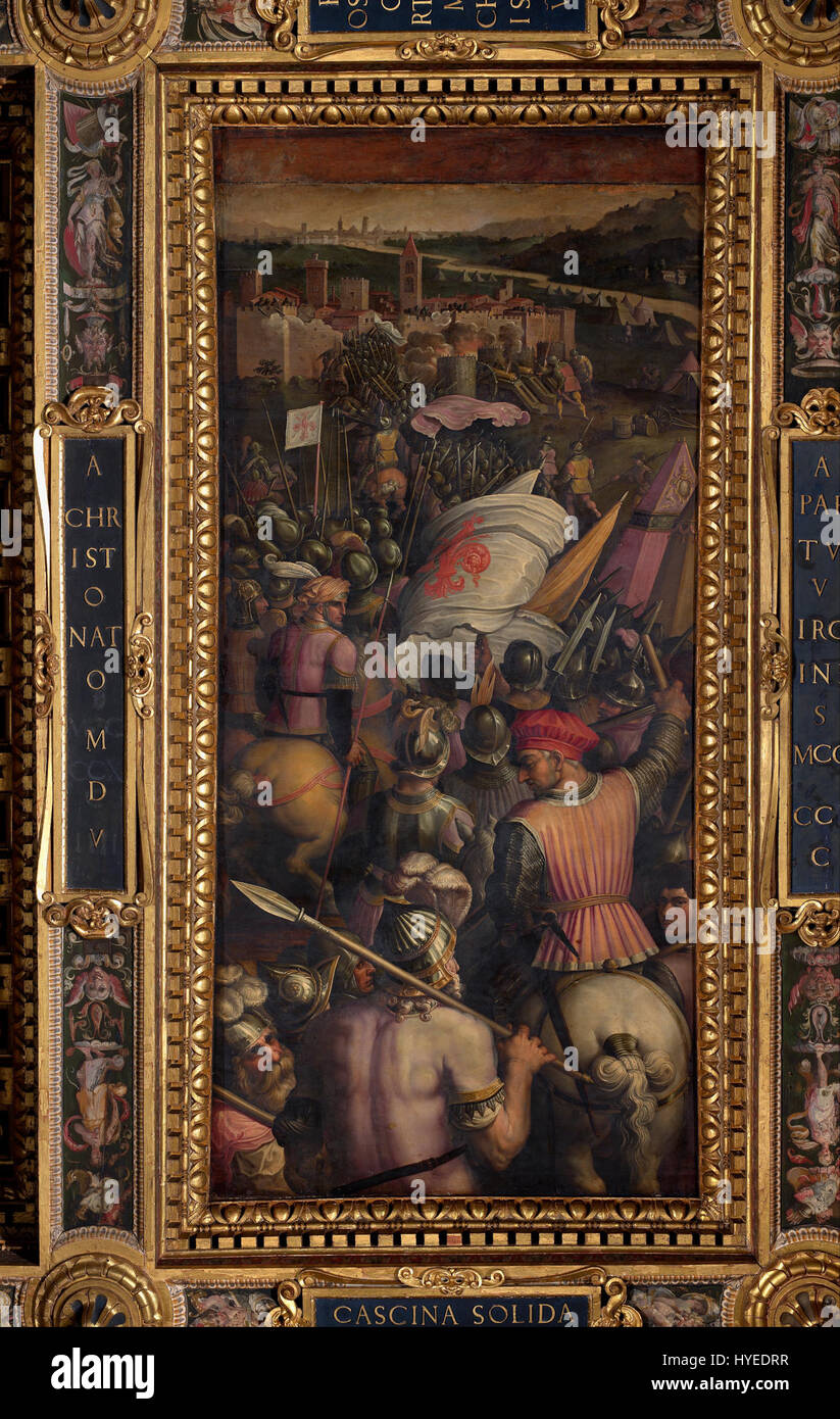 'Capture of Cascina' by Giorgio Vasari illustrates a historic moment ...