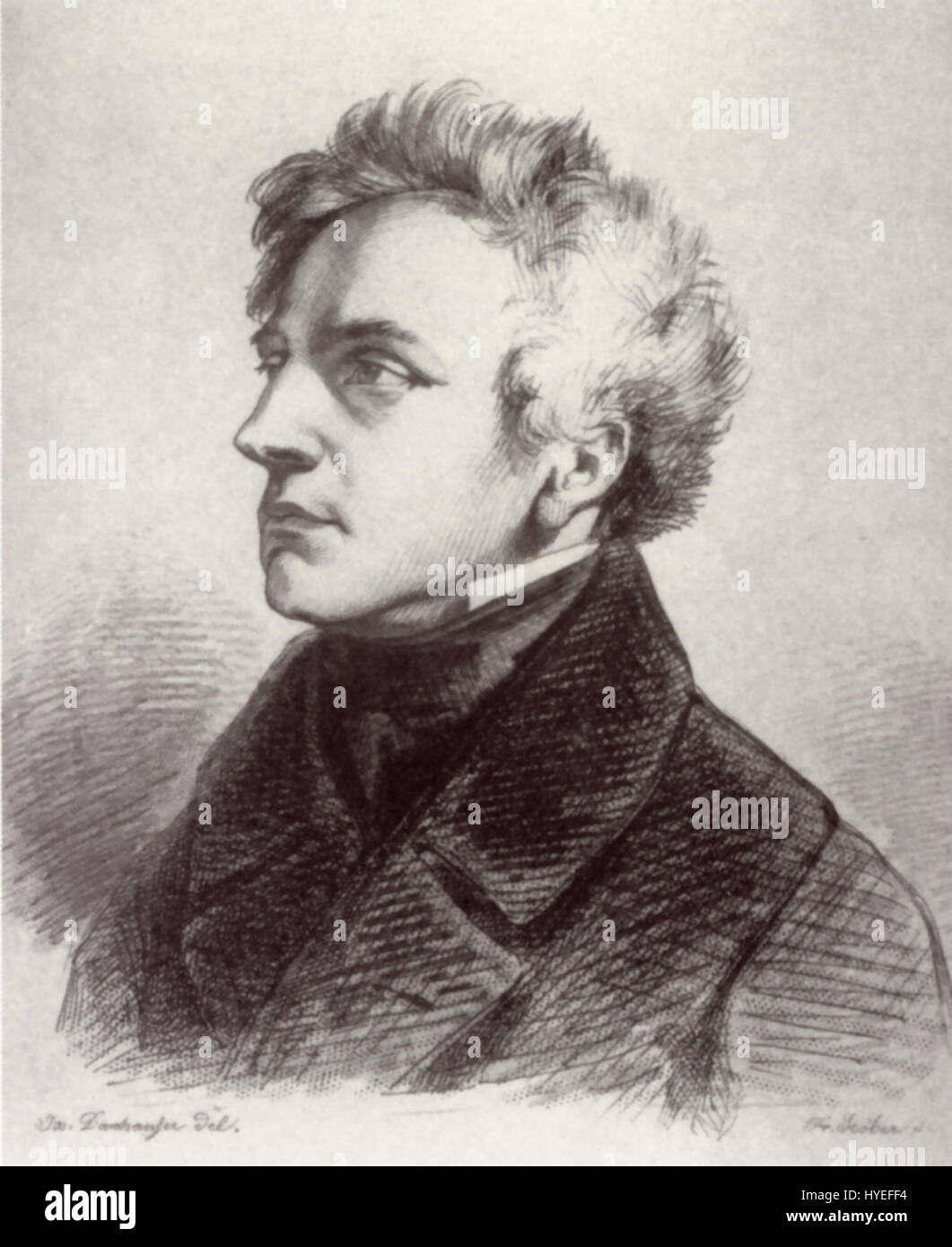 Josef Danhauser, Johann Peter Krafft Stock Photo