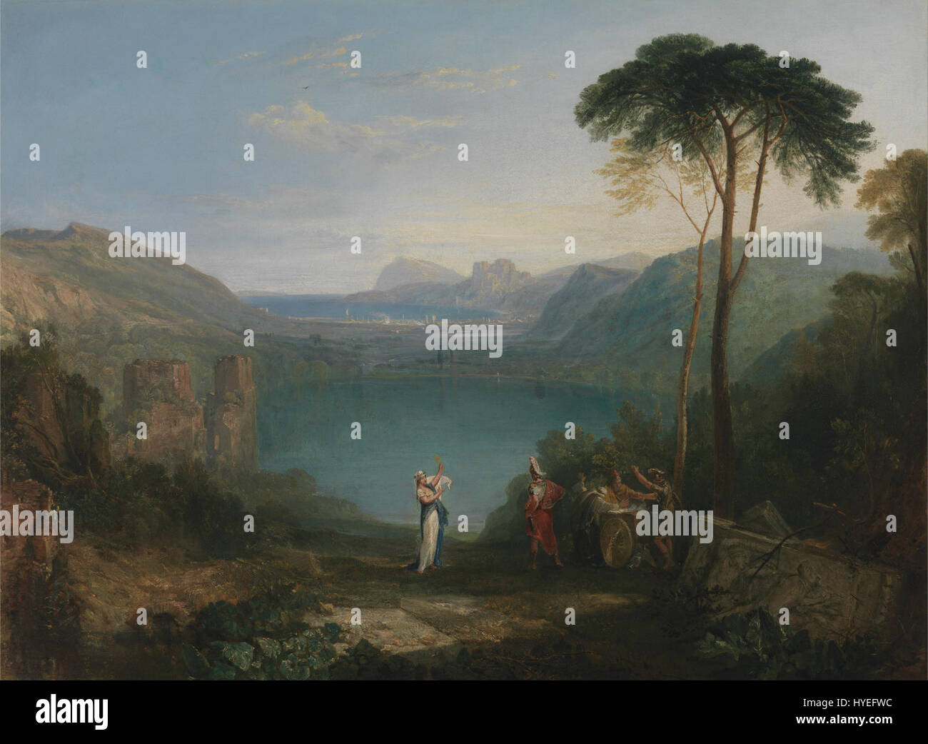 Joseph Mallord William Turner   Lake Avernus  Aeneas and the Cumaean Sybil   Google Art Project Stock Photo