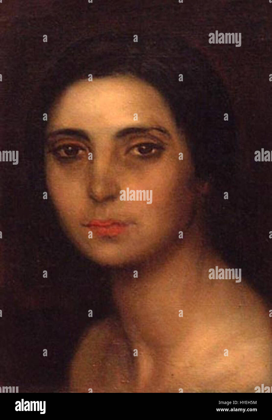 ‘Marta’ by Julio Romero de Torres is a poignant portrait capturing the ...