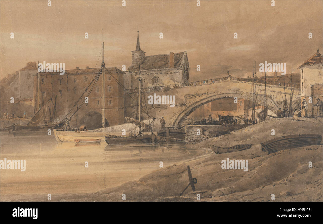 Thomas Girtin   Ouse Bridge, York   Google Art Project Stock Photo