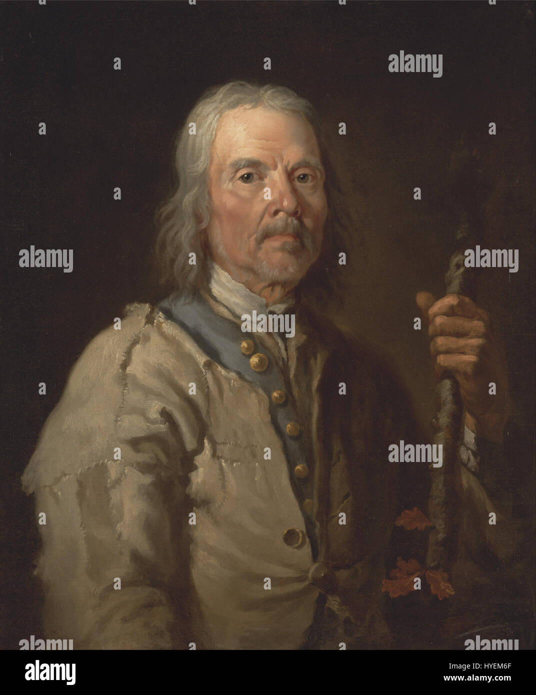 Thomas Barker   Man holding a staff   Google Art Project Stock Photo