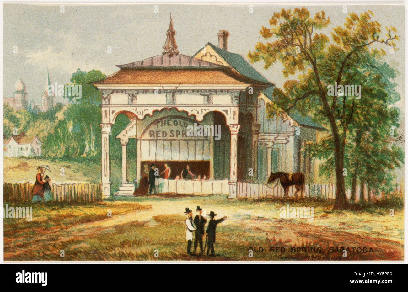 The Old Red Spring in Saratoga is known for its mineral-rich waters ...