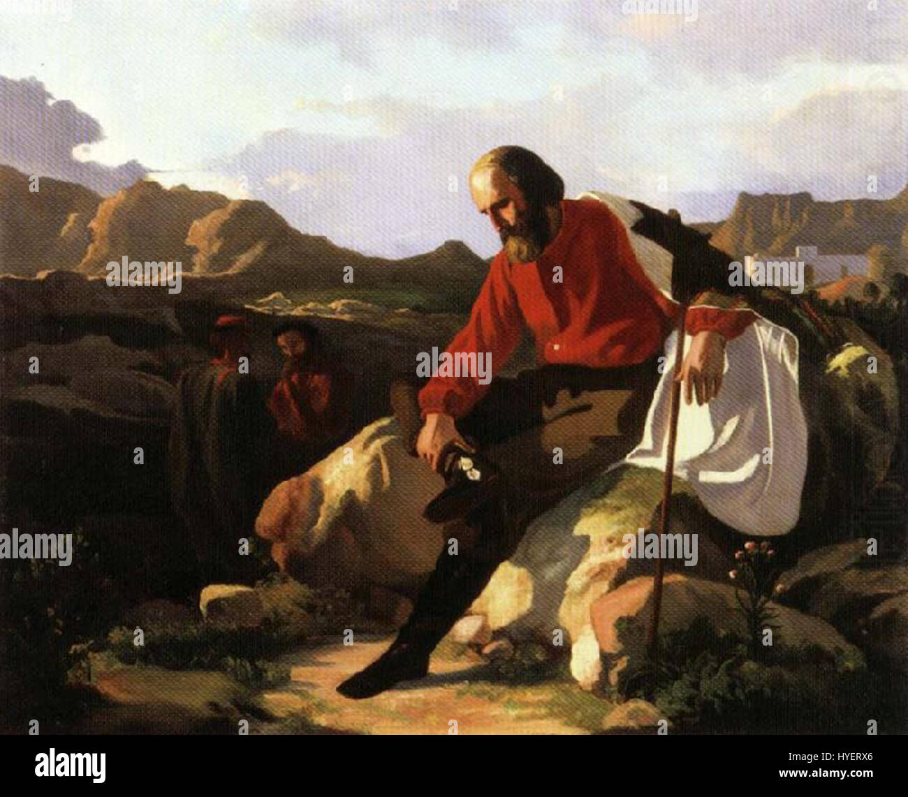 The image of Garibaldi at Caprera depicts the famous Italian general ...