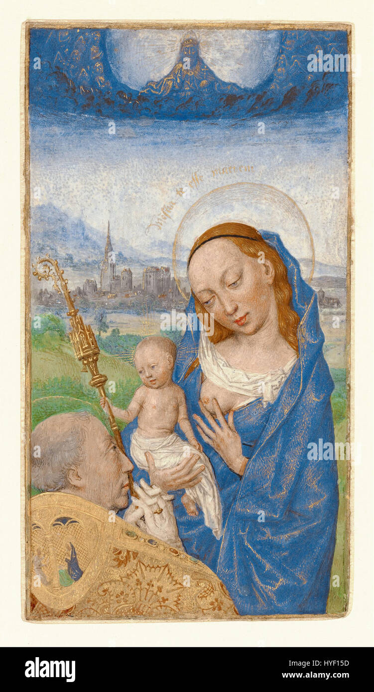 Simon Marmion (Flemish, active 1450   1489)   Saint Bernard's Vision of the Virgin and Child   Google Art Project Stock Photo