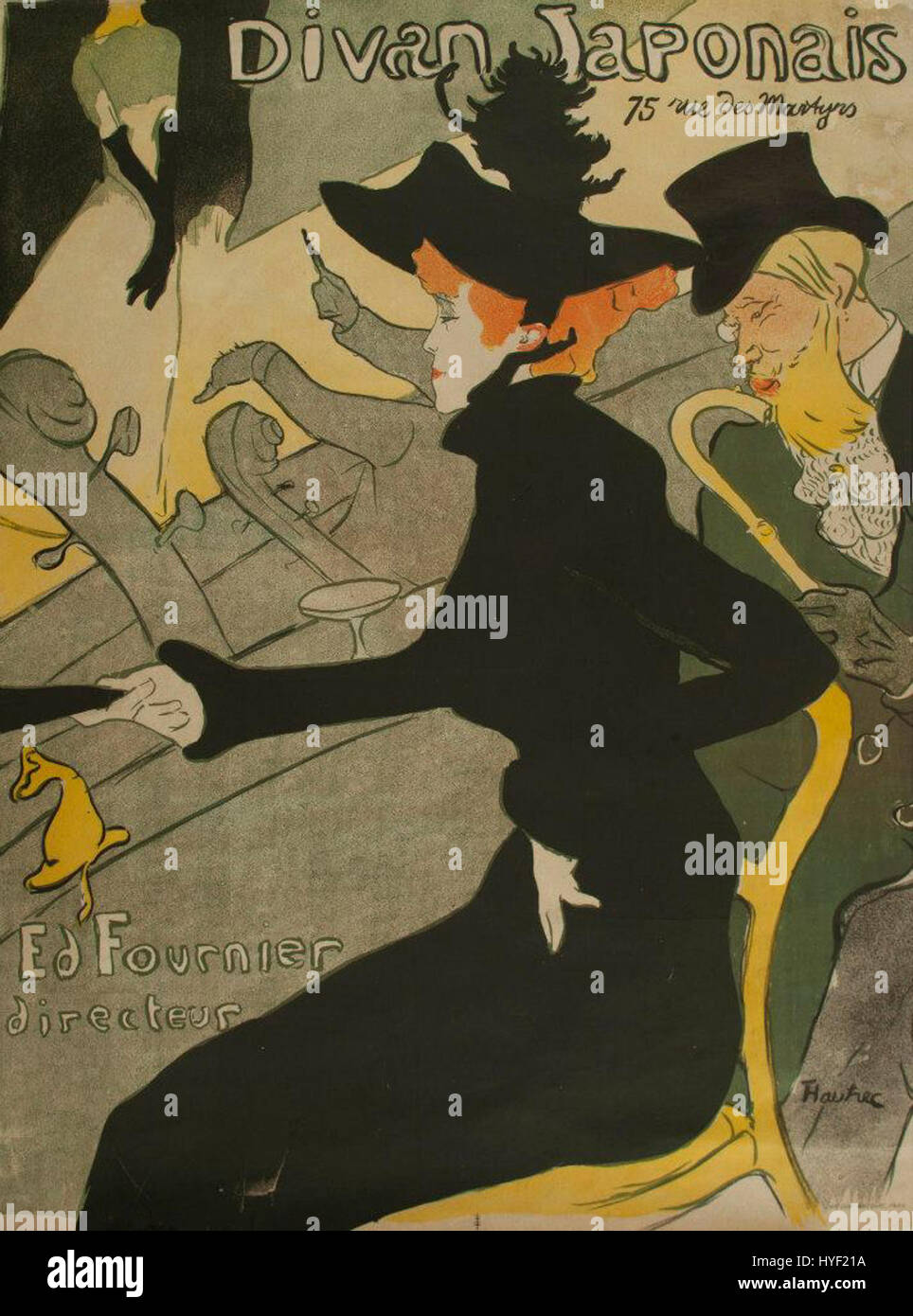 Reproduction Toile Affiche "Le Divan Japonais" De Toulouse-Lautrec - Coton 100% - Neuf