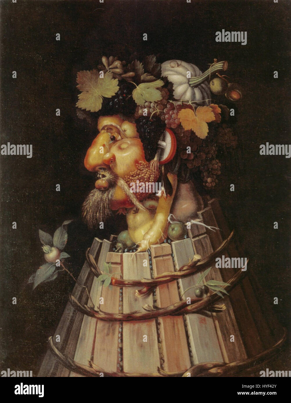 'Autumn' by Giuseppe Arcimboldo (1572) is a unique allegorical portrait ...