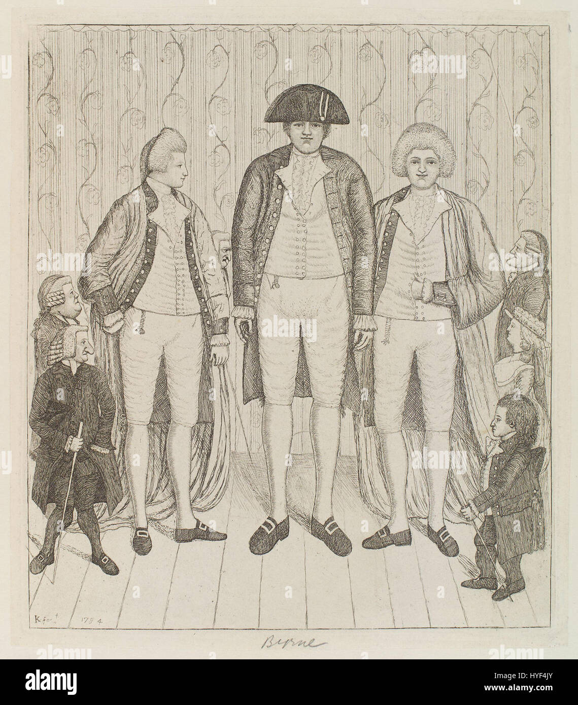 Charles Byrne; James Burnett, Lord Monboddo; William Richardson; John Bell; Baillie Kyd by John Kay Stock Photo