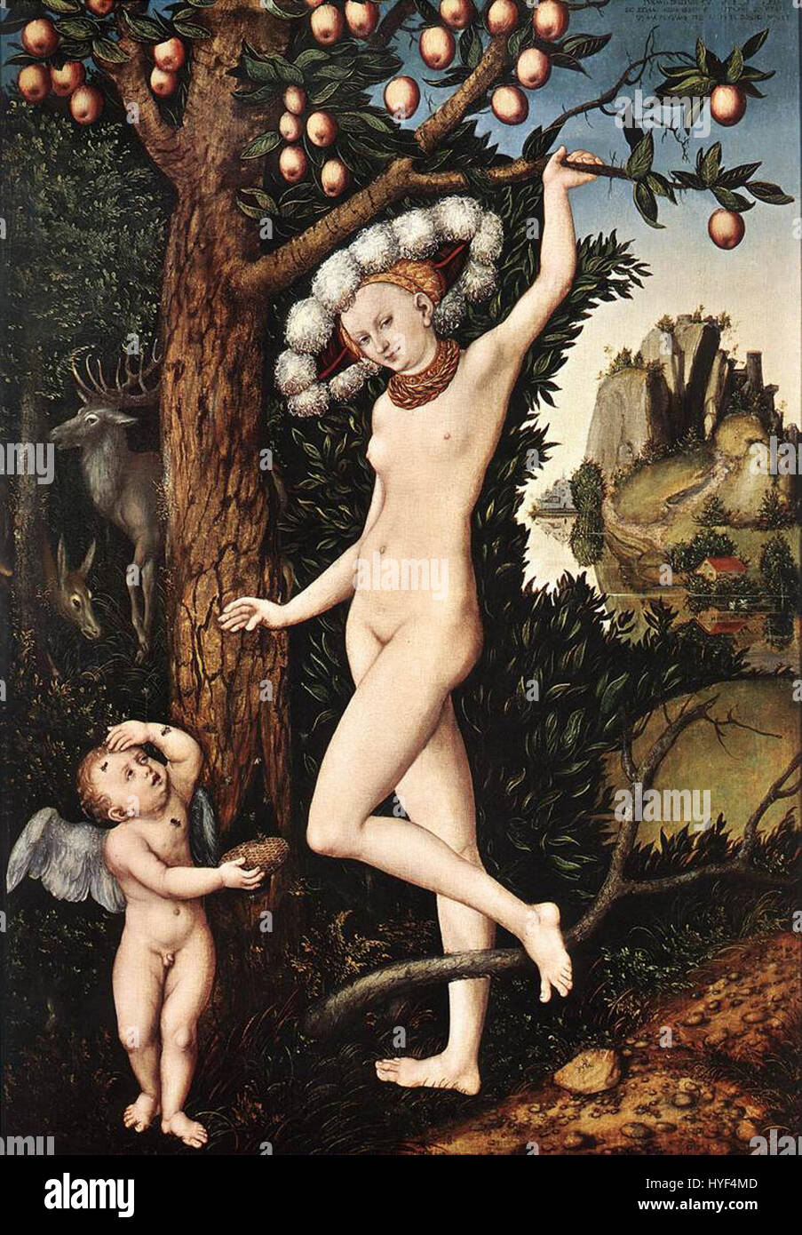 Cranach, Cupid Complaining to Venus Stock Photo