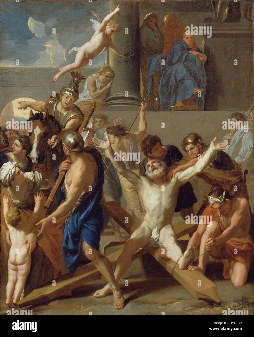 Charles Le Brun’s painting 'The Martyrdom of St. Andrew' depicts the ...