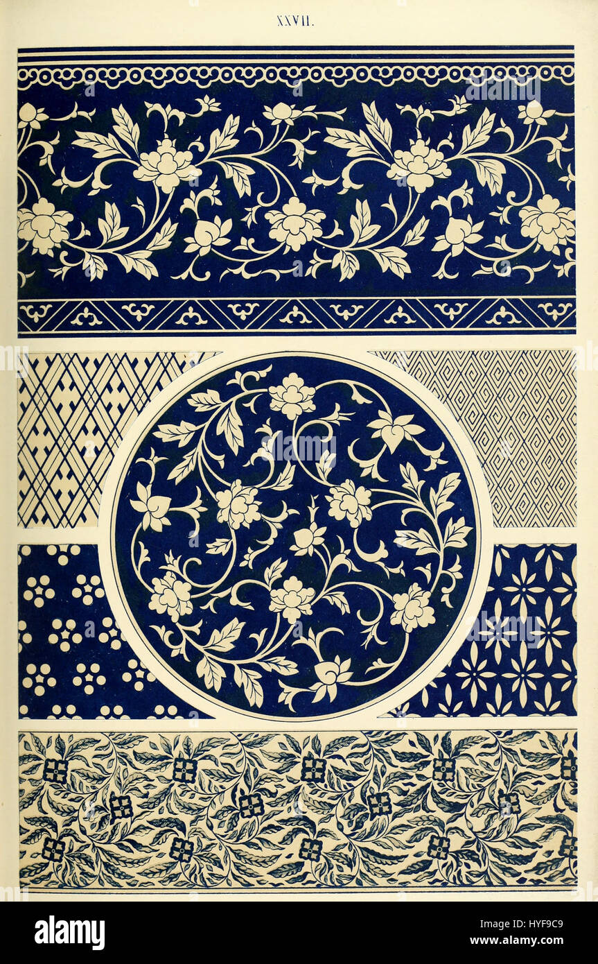 Owen Jones Examples of Chinese Ornament 1867 plate 027 Stock Photo - Alamy
