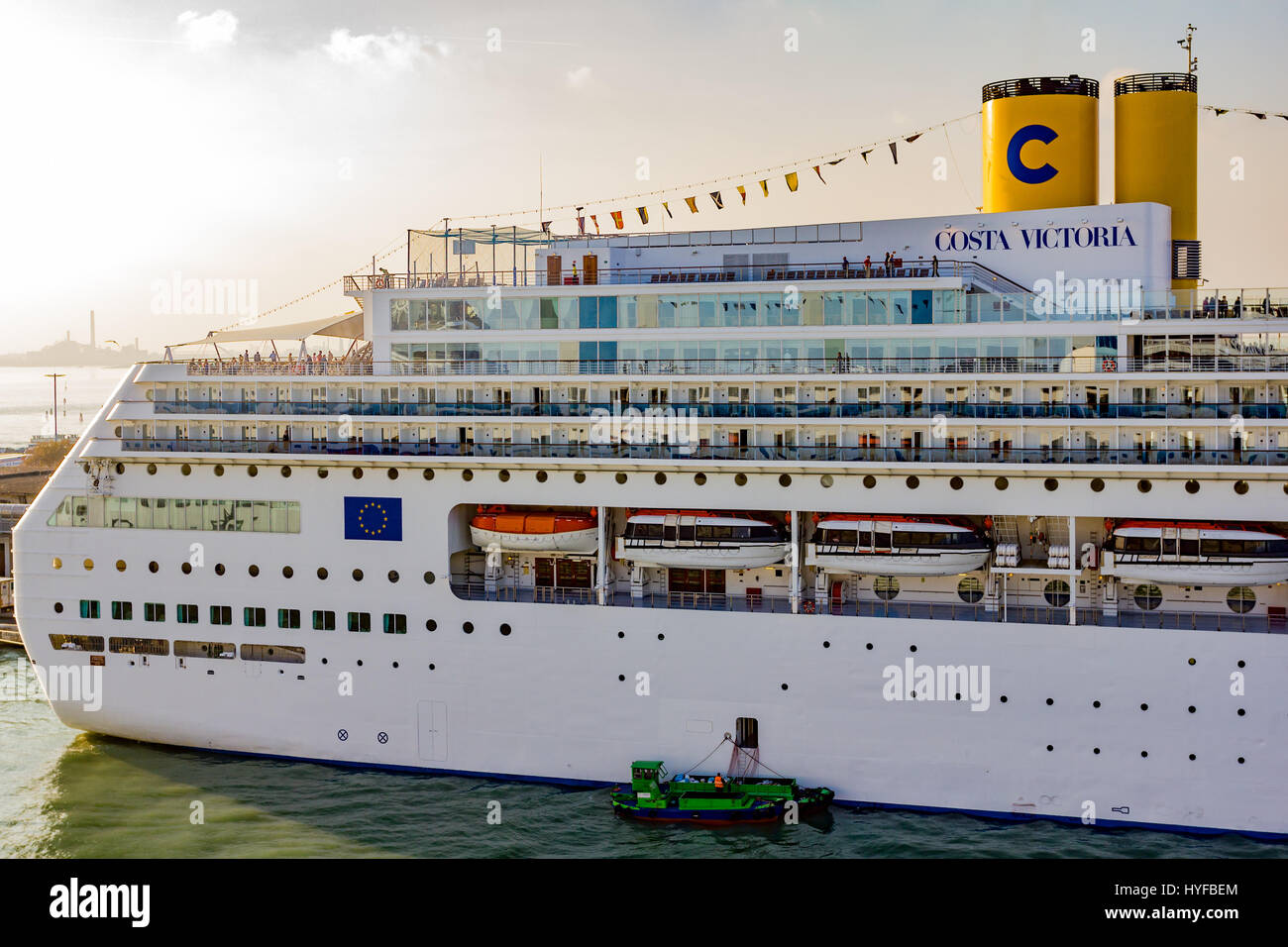 Costa Victoria cruise ship docked in Dubrovnic, Croatia Stock Photo