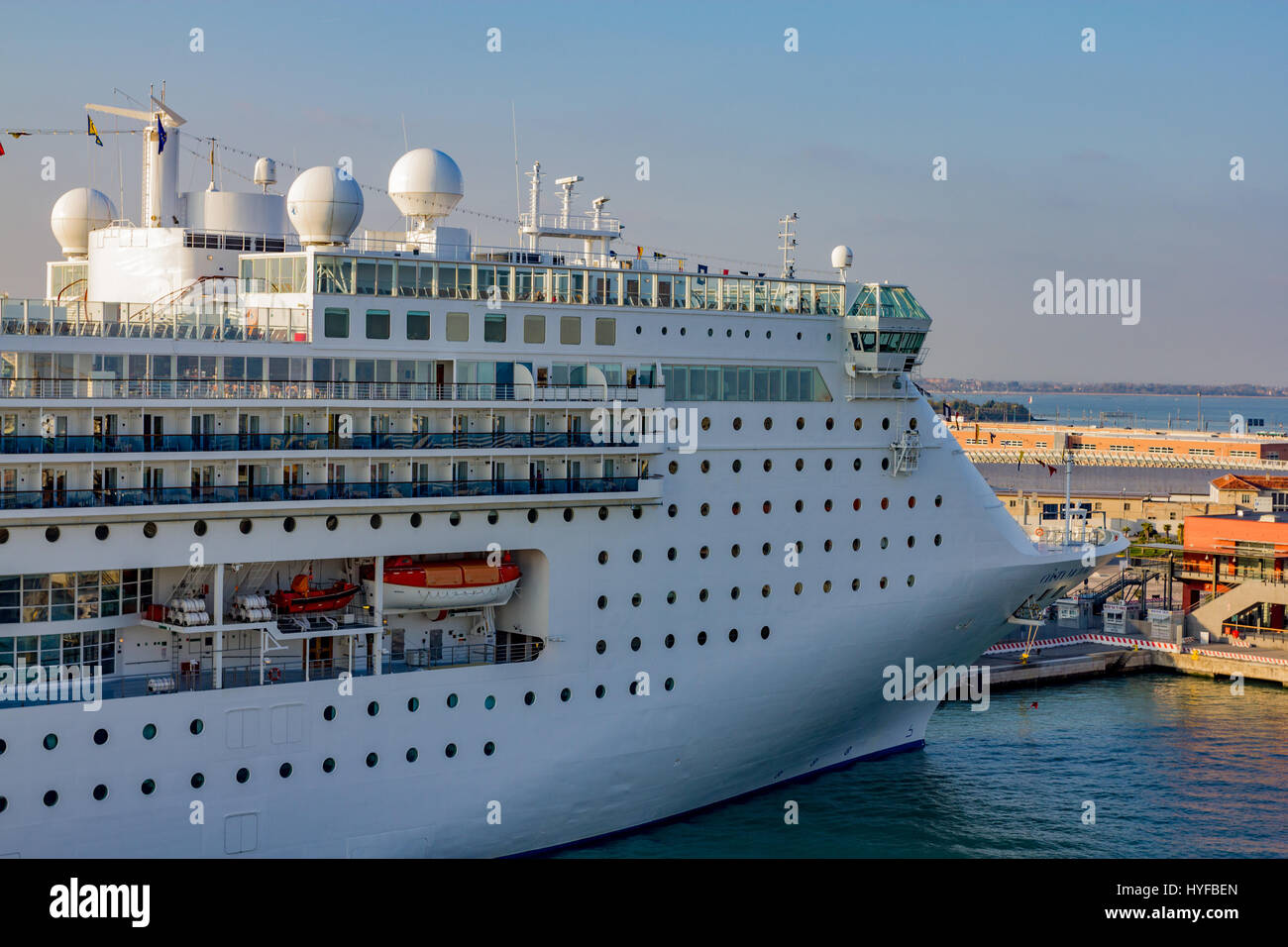 Costa Victoria cruise ship docked in Dubrovnic, Croatia Stock Photo