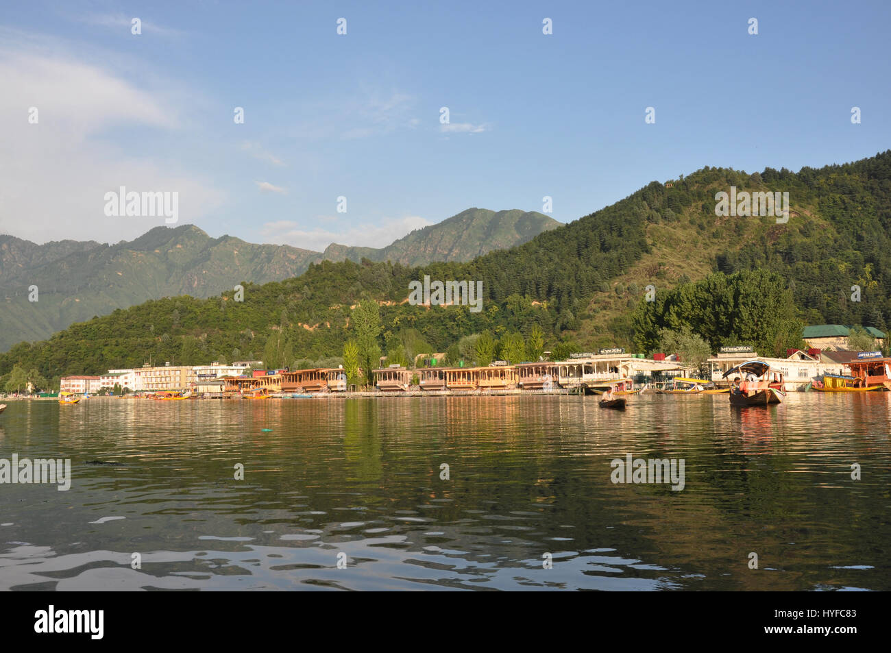 Kashmir Land, Dal Lake Wide Photo, Experience houseboat and Shikara at