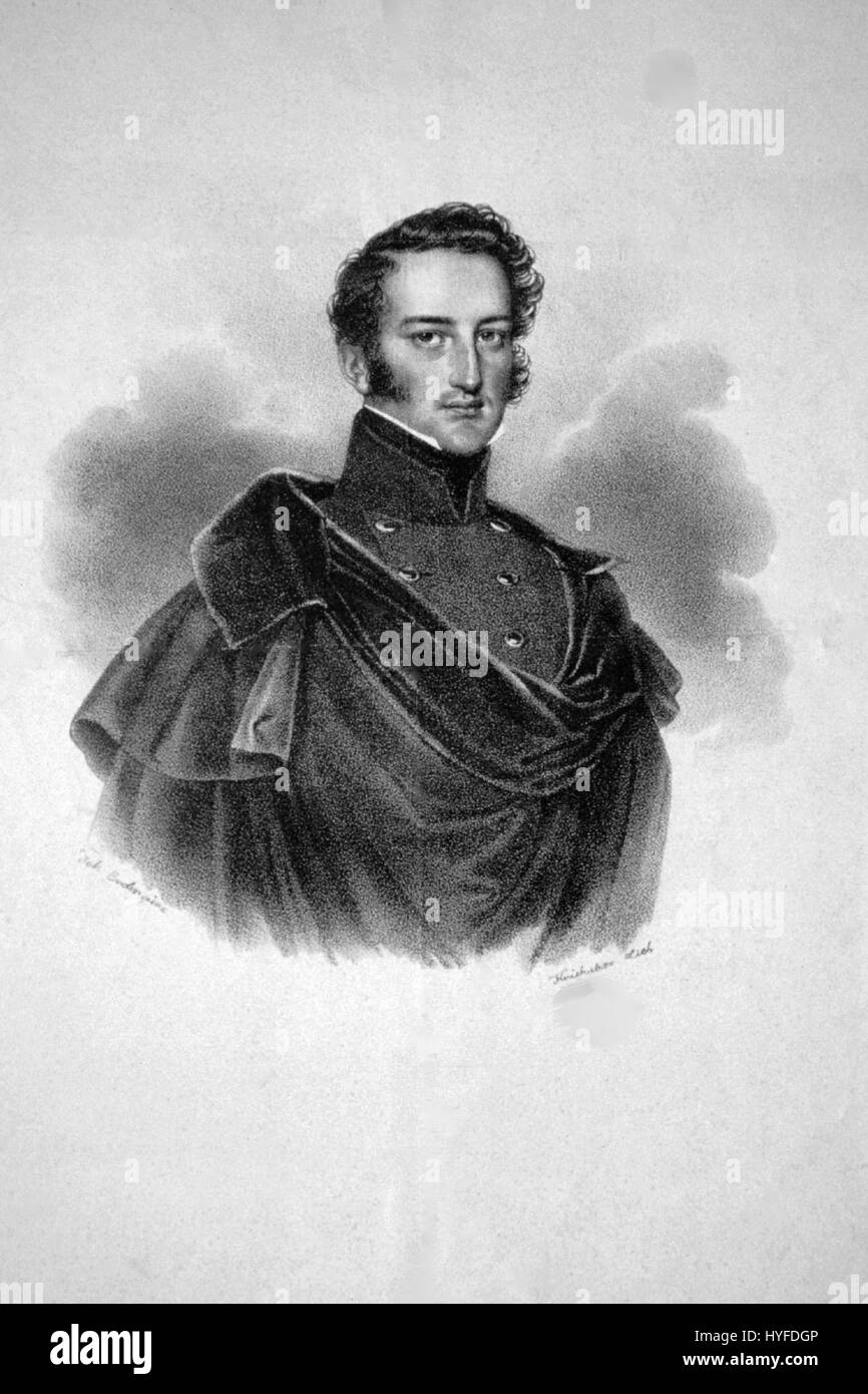 Friedrich Karl Schwarzenberg s.a. Litho Stock Photo