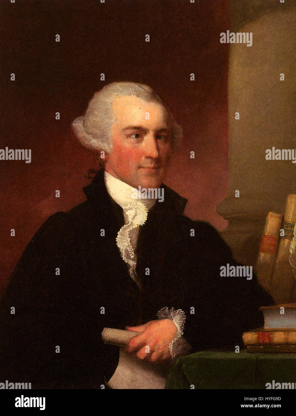 The portrait of Josiah Quincy by Gilbert Stuart, painted in the late 18th century, captures the American statesman’s dignified expression. Quincy was a prominent figure in early American history, serving as a mayor and diplomat. Stock Photo
