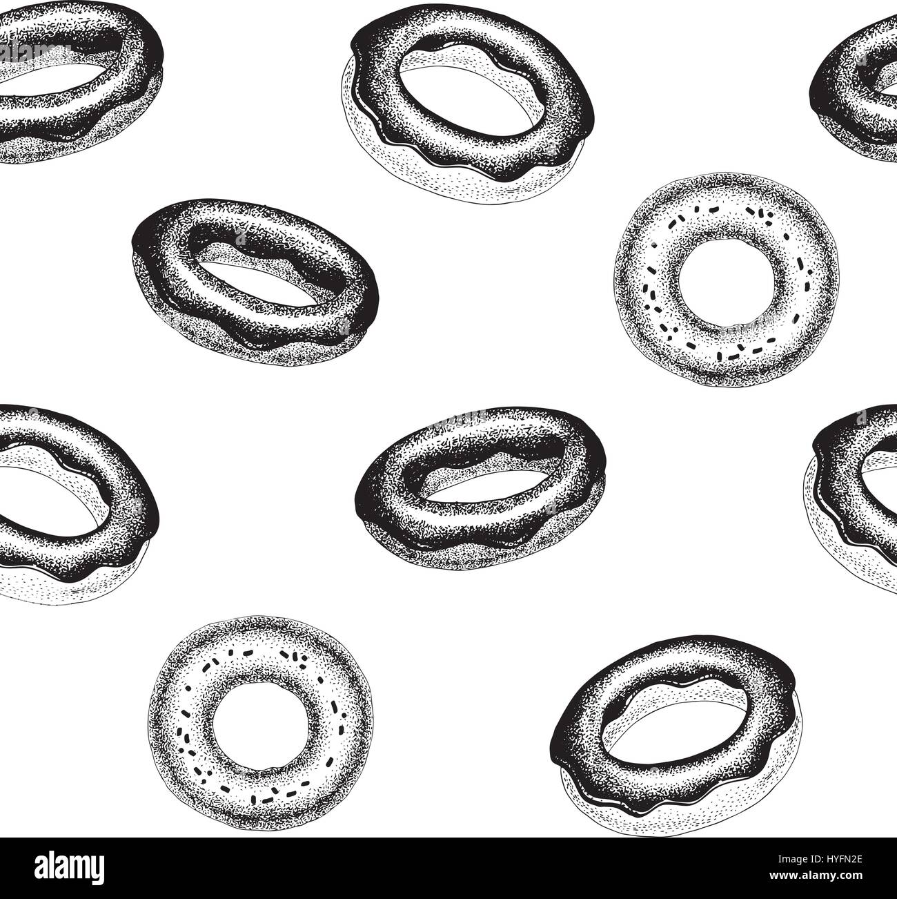 Seamless vector pattern with glazed donuts Stock Vector Image & Art - Alamy