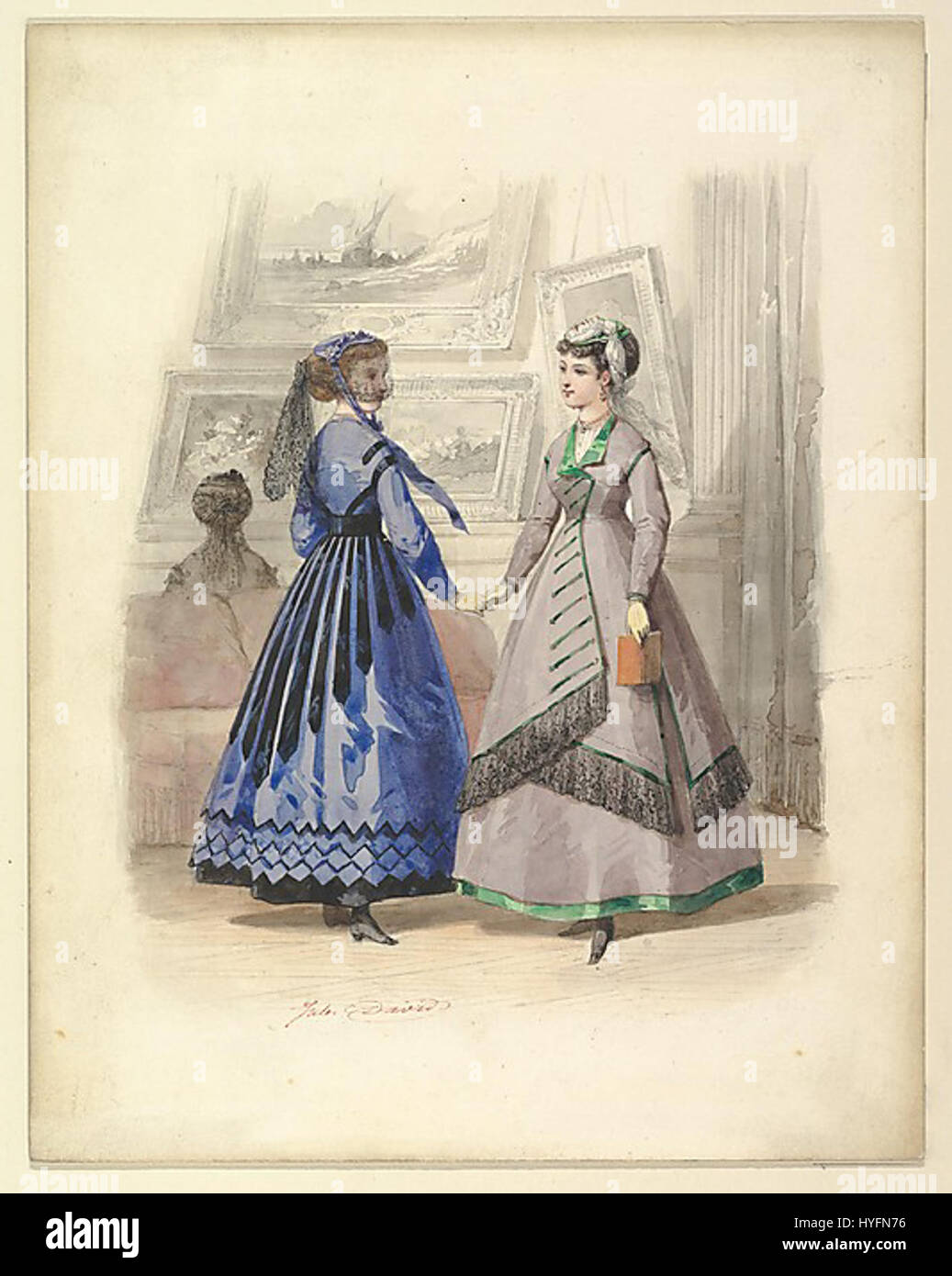 Painting shows two women hi-res stock photography and images - Alamy
