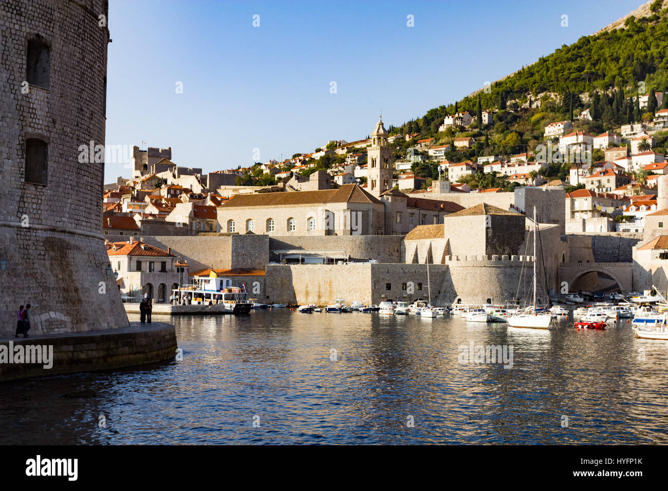 Marina in Old City, Dubrovnik Stock Photo
