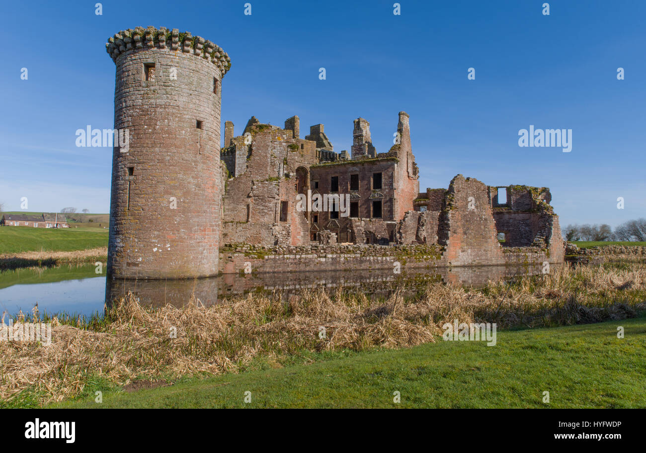 Caerlaverock Castle, South West Scotland Stock Photo