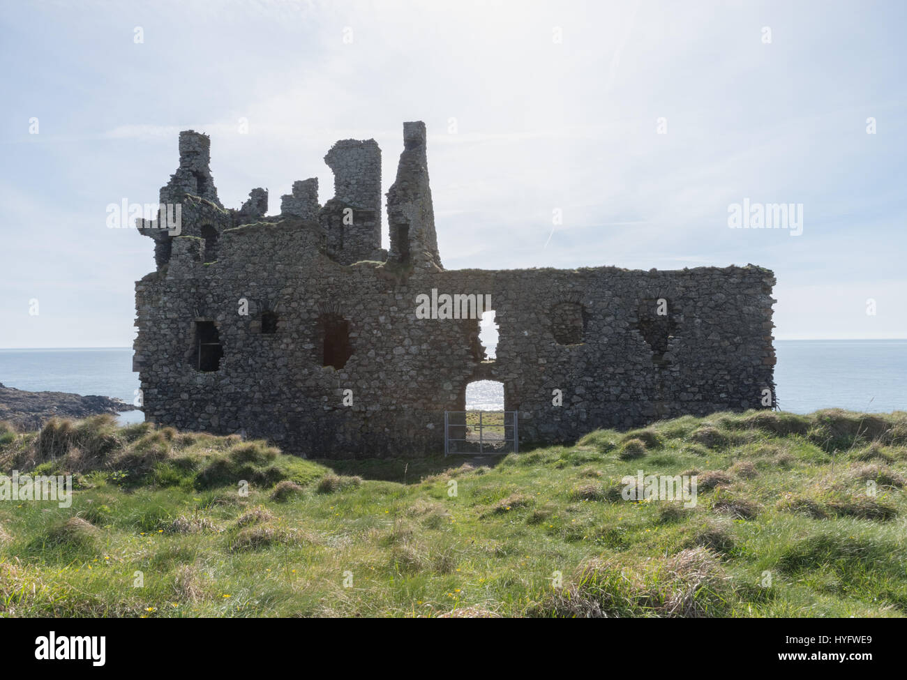 Dunskey Castle, South West Scotland Stock Photo