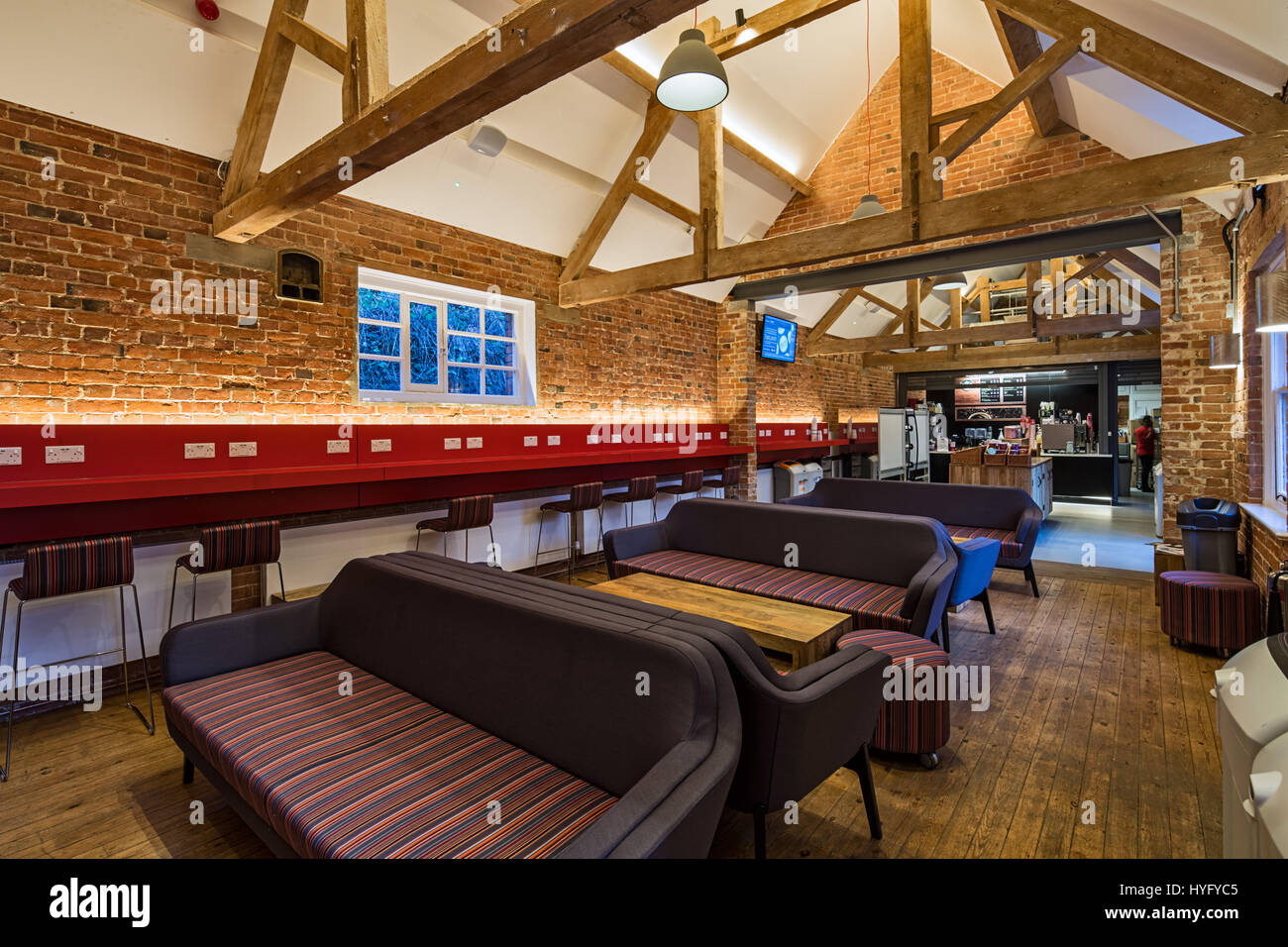 Boilerhouse Cafe at the Royal Holloway University of London. Stock Photo