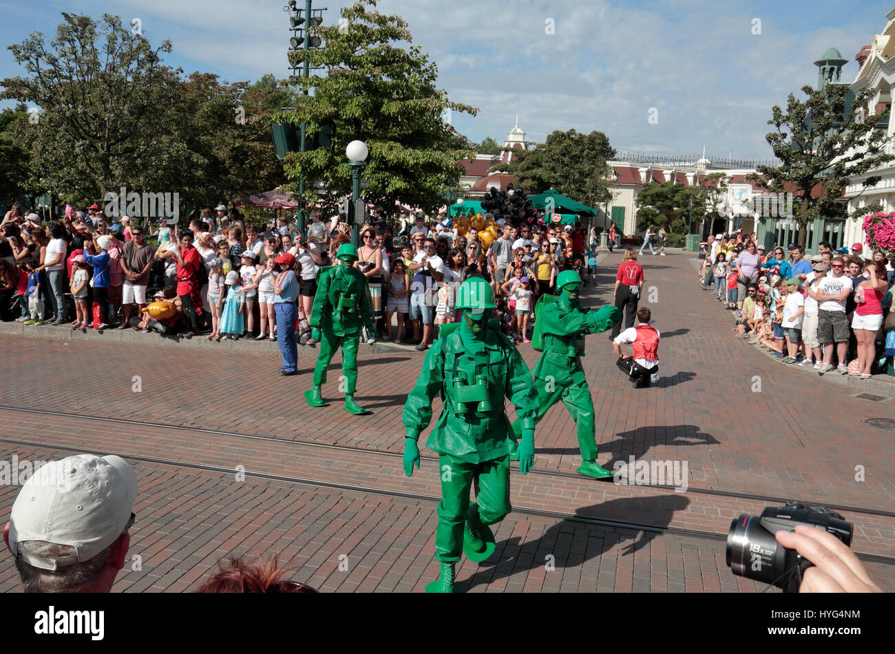 Toy Story soldiers, part of the Disney Stars on Parade, Disneyland