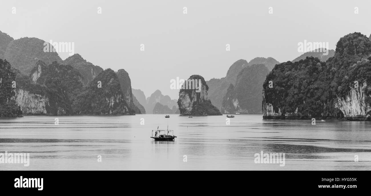 Panorama of Ha Long Bay, Vietnam Stock Photo