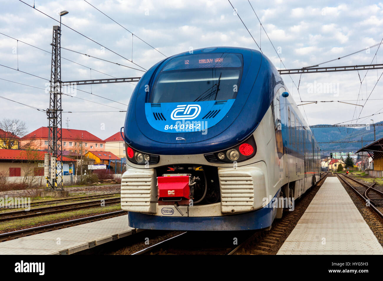 Czech Railways Class 844, Czech Republic Train, Europe Stock Photo