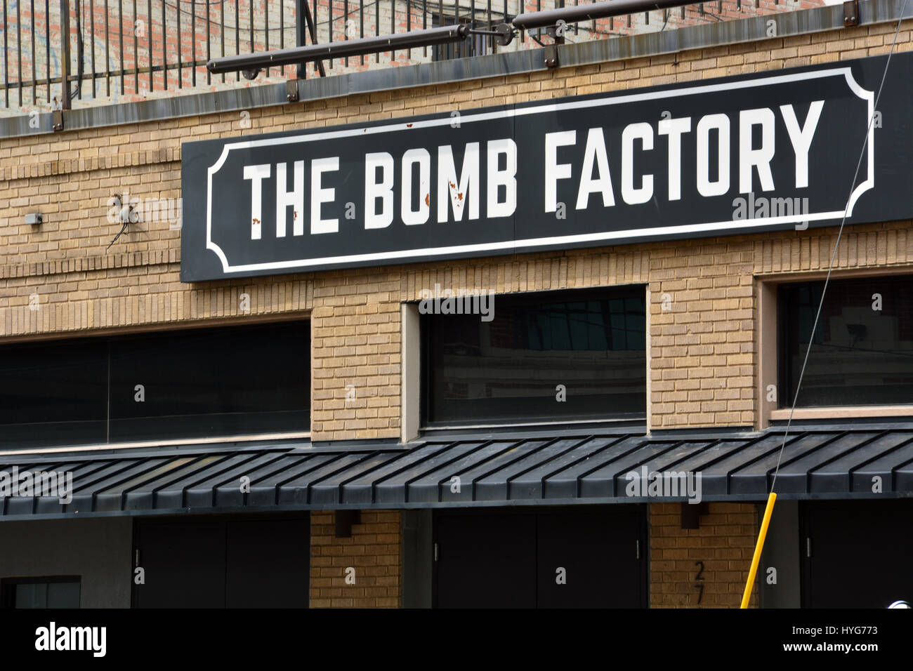 The Bomb Factory is a live music venue in the arts and entertainment district of Deep Ellum in Dallas Stock Photo