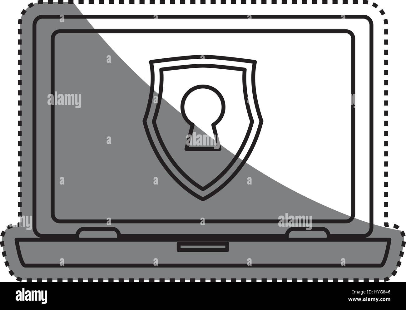 computer lock security privacy Stock Vector
