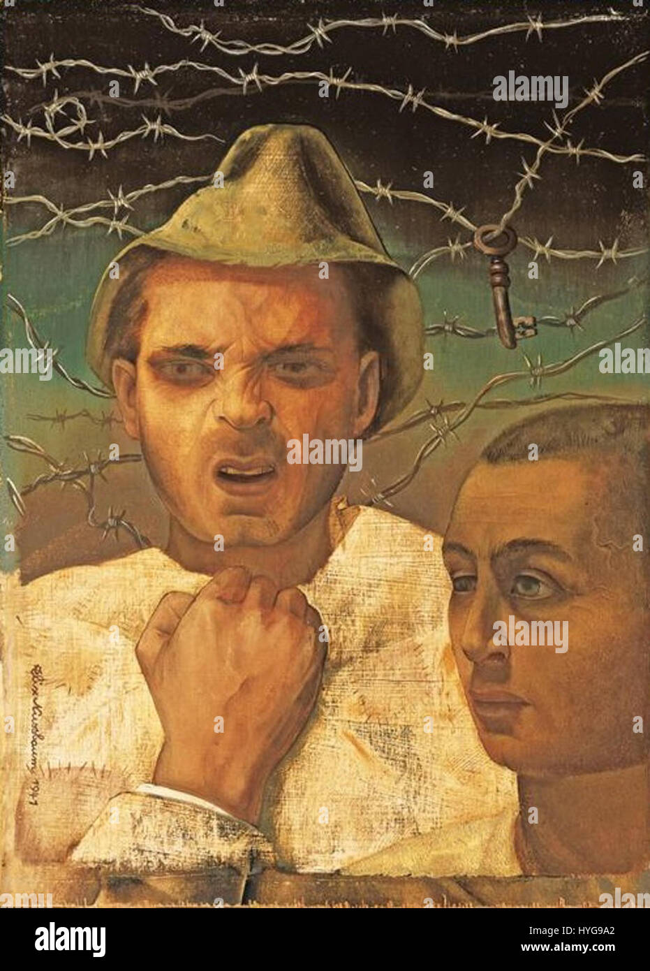 Self Portrait with Key at Camp St. Cyprien, 1941 Stock Photo Alamy