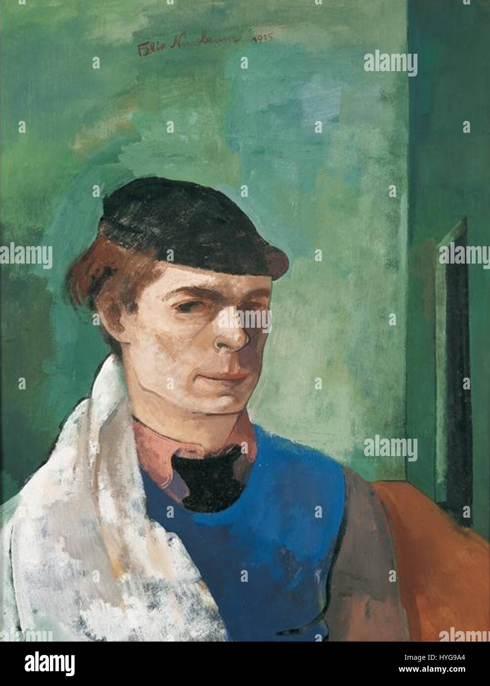 Self Portrait with Painter's Cloth, 1935 Stock Photo - Alamy