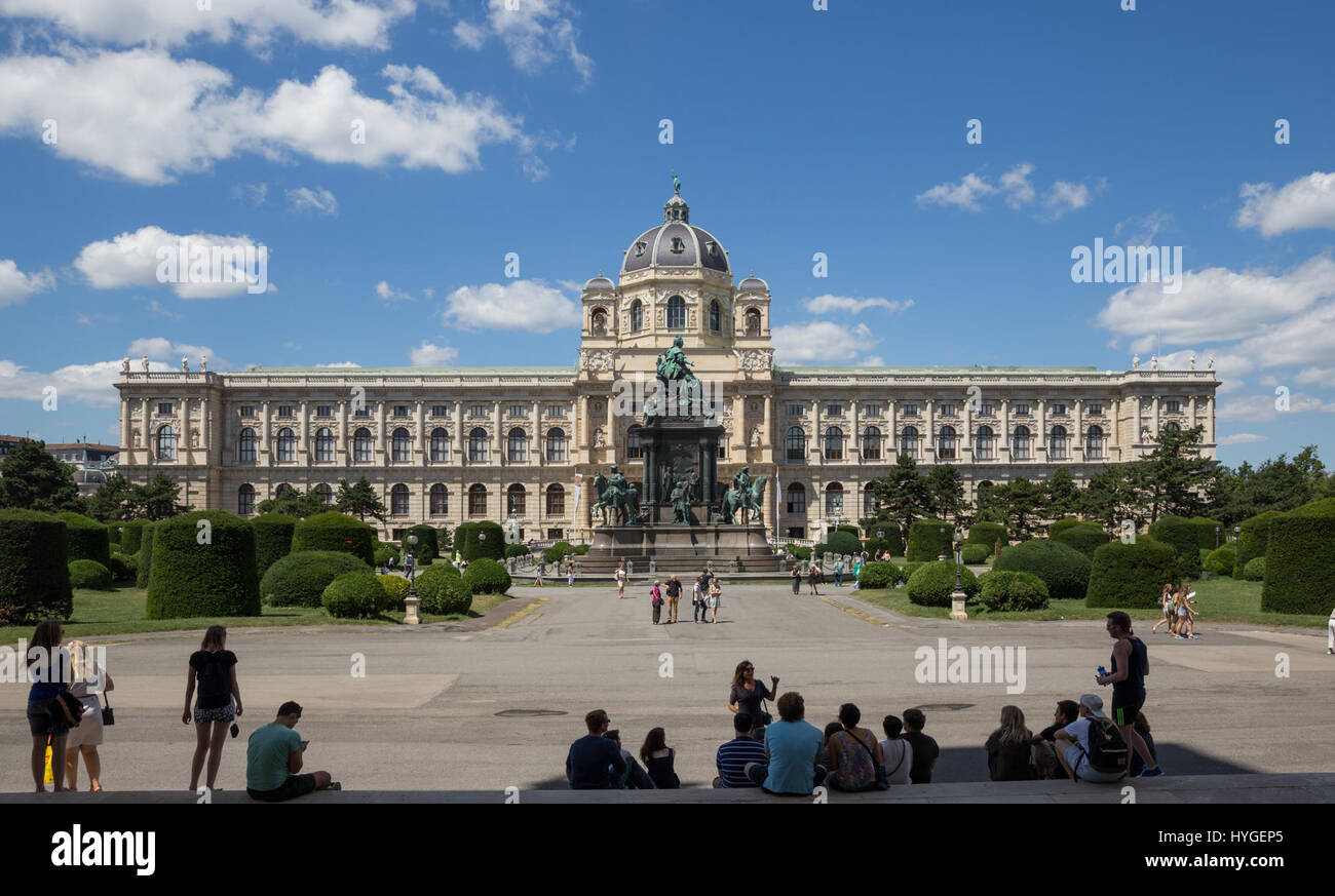 Naturhistorisches Museum, Wien   Blick von der Westseite des KHM 0004 Bearbeitet Stock Photo