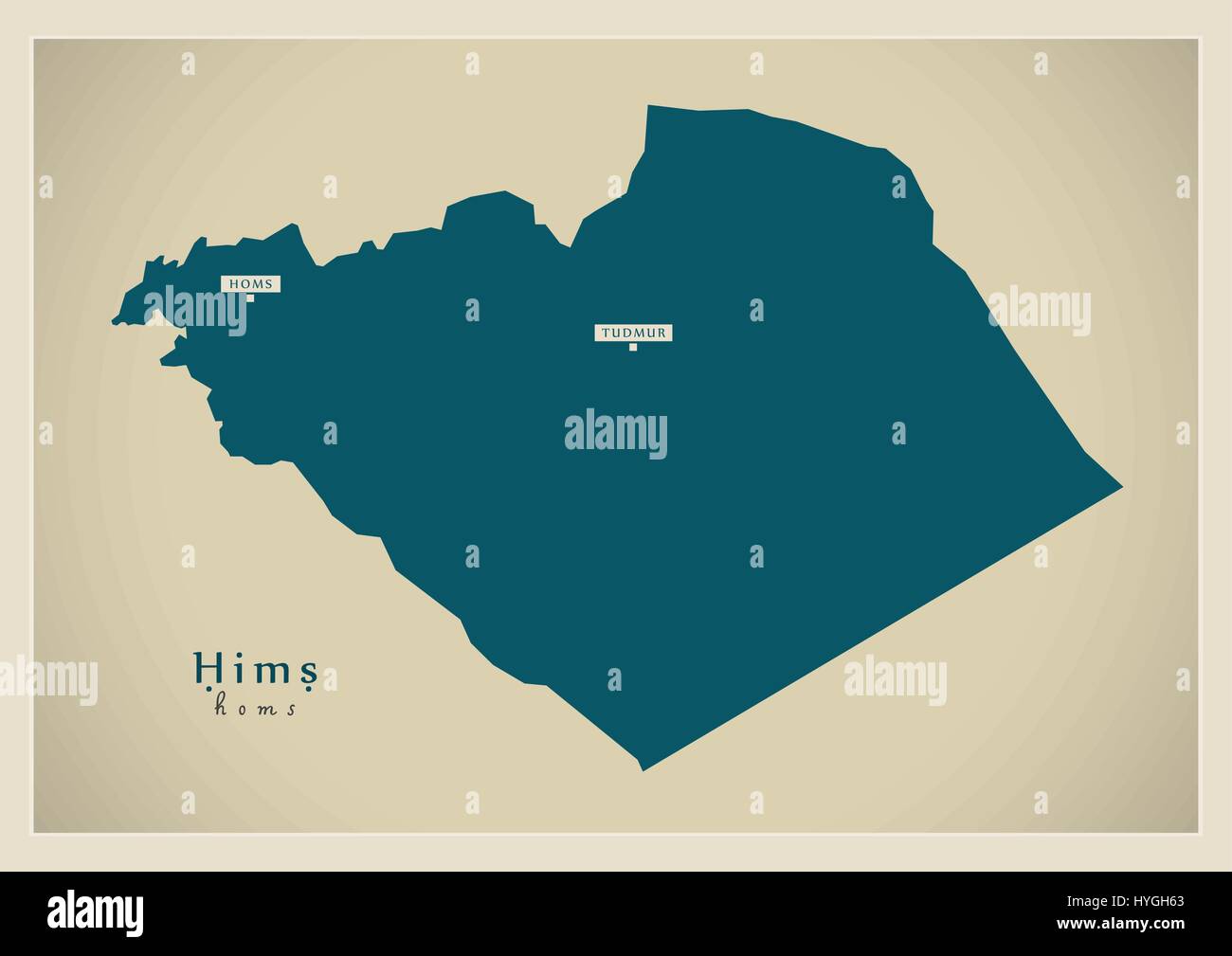 Modern Map - Hims SY Stock Vector